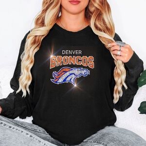 New Denver Broncos Long Sleeve Comfort Colors Tshirt S-XL